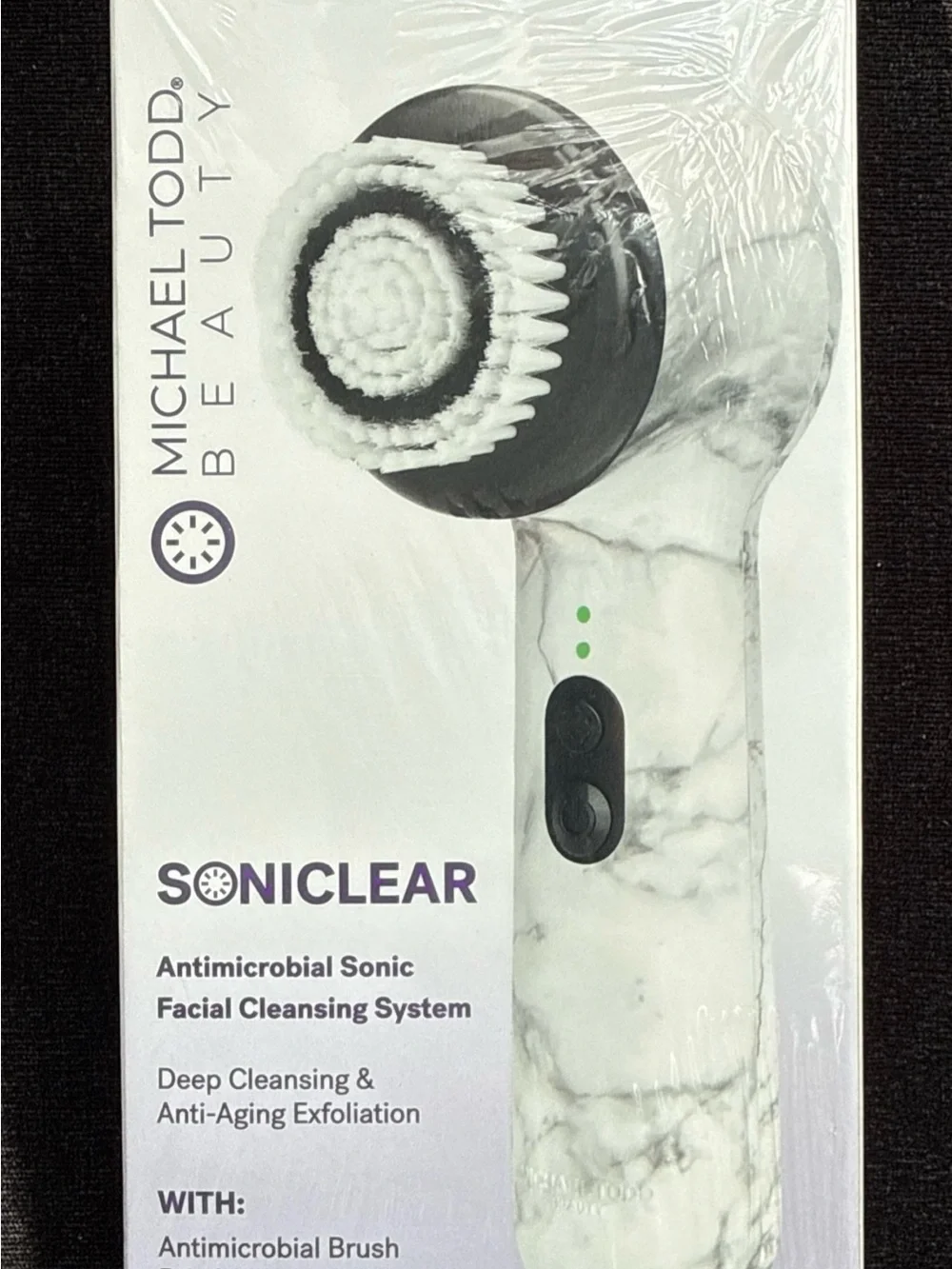 Michael Todd Soniclear Antimicrobial Sonic Facial Cleansing Brush - NEW / sealed